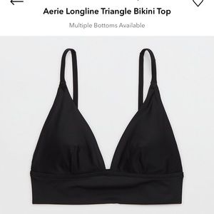 Aerie longline triangle bikini top